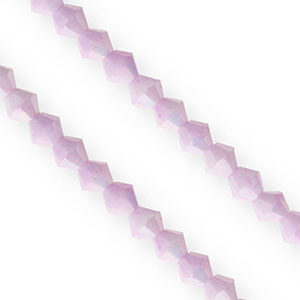Perline sfaccettate bicone 6mm lilla-rivestimento AB