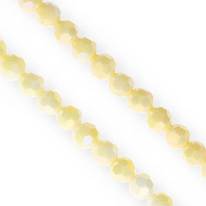 Perline sfaccettate tonde 6mm giallo-rivestimento AB