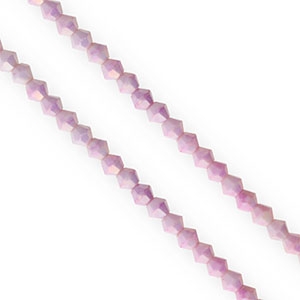 Perline sfaccettate bicone 4mm lilla-rivestimento AB