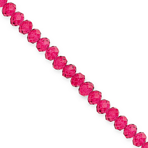Perline sfaccettate 6x5mm rondella rosa ciliegia&nbsp;