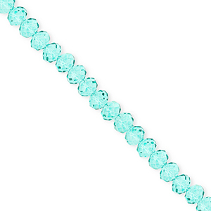 Perline sfaccettate 4x3mm rondella verde turchese