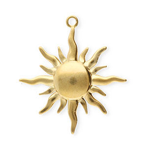 Ciondoli in acciaio inossidabile sole oro