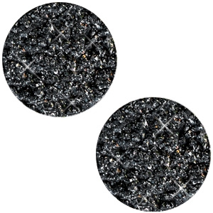 Cabochon Polaris Elements 12 mm piatto Goldstein nero