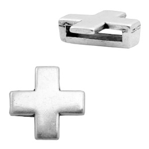 Componenti di metallo TQ passante segno pi&ugrave; argento antico