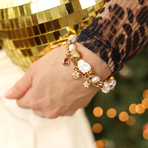 Tempo di ispirazione con perline e ciondoli in acciaio inox