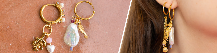 Orecchini a cerchio in acciaio inossidabile con occhiello Orecchini a cerchio in acciaio inossidabile con occhiello