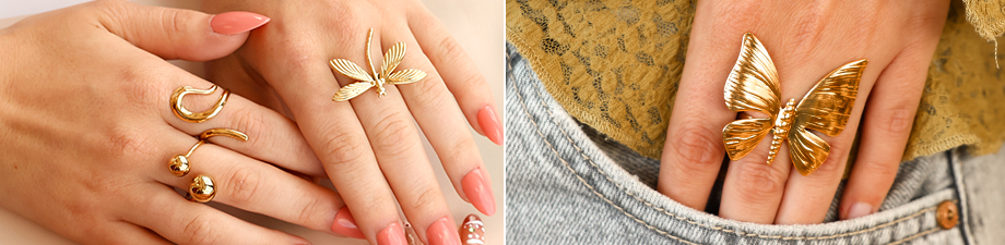 Nuova collezione di anelli in acciaio inossidabile