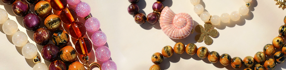 Nuova serie di perline in acrilico e resina Nuova serie di perline in acrilico e resina