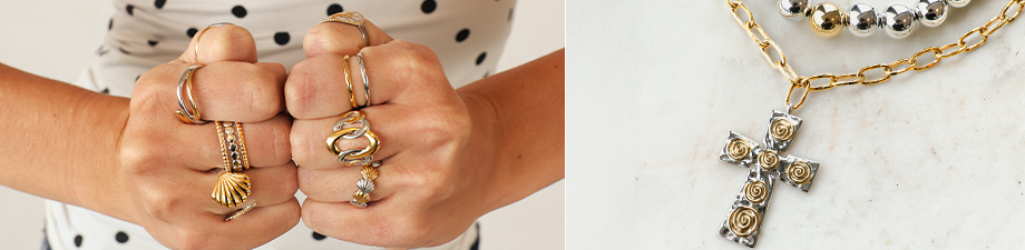 Nuova serie di anelli e ciondoli in acciaio inox