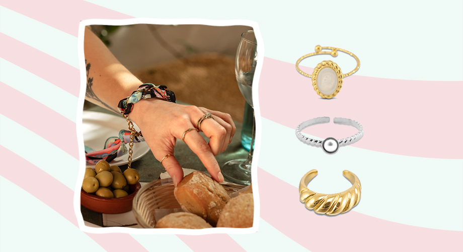 Bracciali e anelli pronti da indossare
